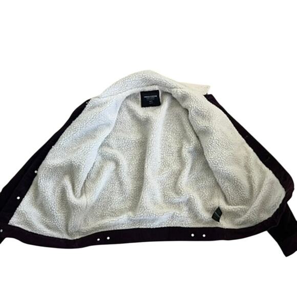 Sunrise Kingdom corduroy cotton jacket red wine color plush interior fall winter - Picture 3 of 7